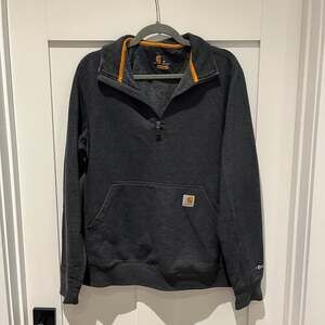 Force® Relaxed Fit Midweight 1/4 Zip Pocket Sweatshirt